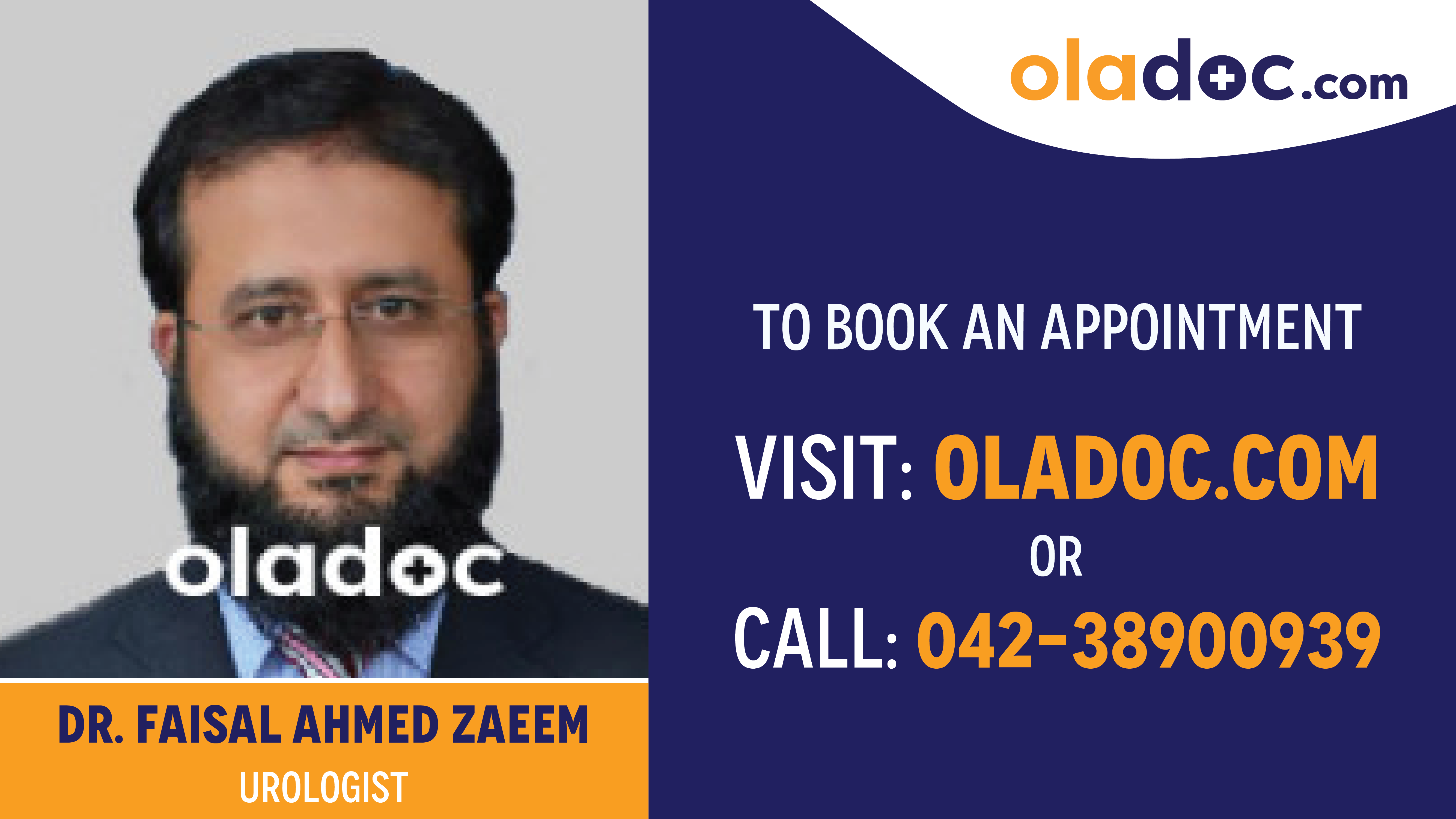 Book appointment with Dr.Faisal Ahmed Zaeem-best Urologist in Lahore